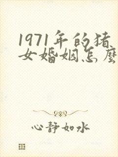 1971年的猪女婚姻怎么样