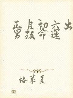 正月初六出生的男孩命运