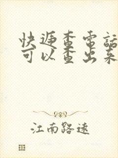 快递查电话号码可以查出来吗