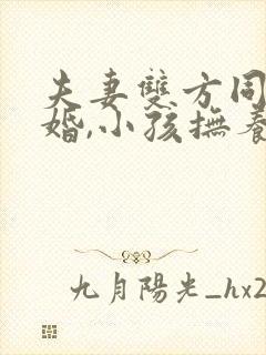 夫妻双方同意离婚,小孩抚养权归谁?封面