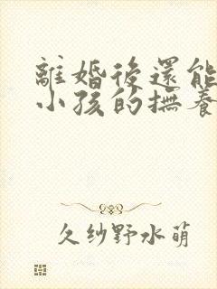 离婚后还能争取小孩的抚养权封面