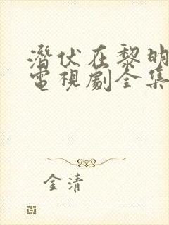 潜伏在黎明之前电视剧全集免费观看