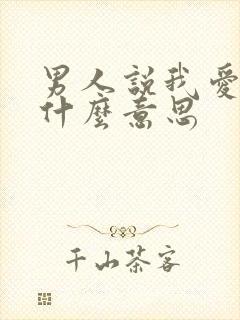 男人说我爱你是什么意思