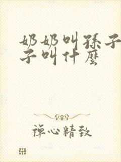 奶奶叫孙子的儿子叫什么