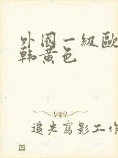 外国一级欧美日韩黄色封面