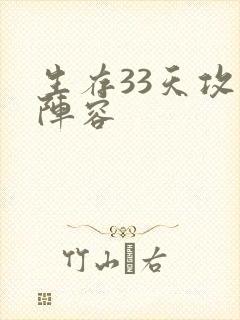 生存33天攻略阵容