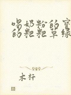 喝奶粉的宝宝拉的粑粑草绿色封面