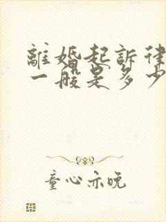 离婚起诉律师费一般是多少钱啊