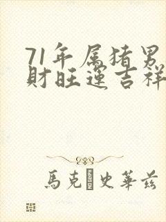 71年属猪男旺财旺运吉祥头像