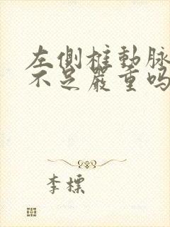 左侧椎动脉供血不足严重吗