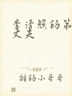 李清照的第二个丈夫