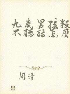 九岁男孩叛逆期不听话怎么办封面