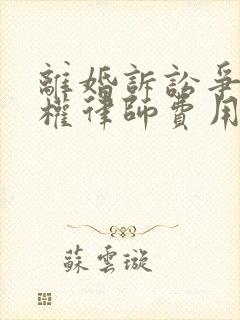 离婚诉讼争抚养权律师费用