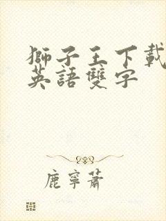 狮子王下载国语英语双字