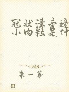 冠状沟旁边长得小肉粒是什么封面