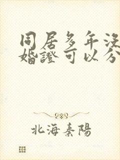 同居多年没有结婚证可以分配财产么