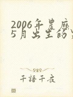2006年农历5月出生的男孩命运怎么样