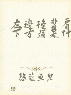 左边后背肩胛骨下方痛是什么原因