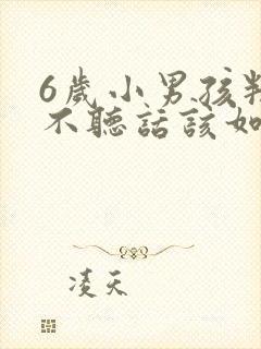 6岁小男孩叛逆不听话该如何管教?