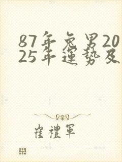 87年兔男2025年运势及运程