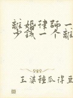 离婚律师一般多少钱一个离婚官司封面