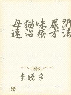 母猫咪尿闭的快速治疗方法