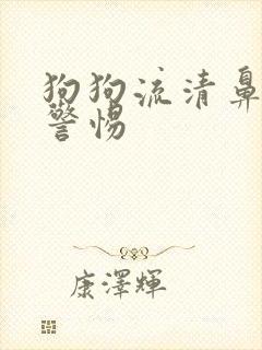 狗狗流清鼻涕要警惕