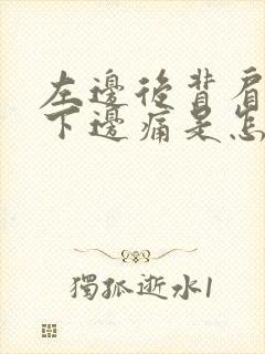 左边后背肩胛骨下边痛是怎么回事