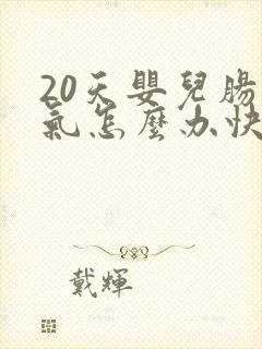 20天婴儿肠胀气怎么办快速解决封面