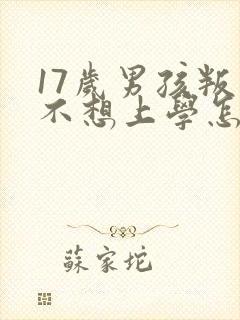 17岁男孩叛逆不想上学怎么办