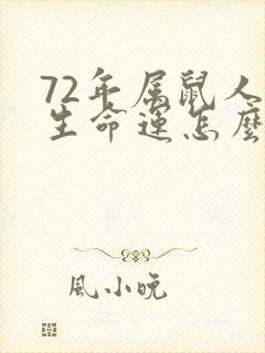 72年属鼠人一生命运怎么样