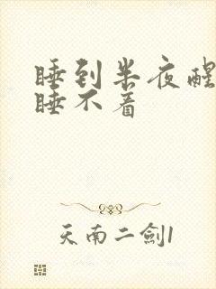 睡到半夜醒了就睡不着封面