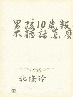 男孩10岁叛逆不听话怎么办