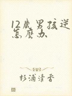 12岁男孩逆反怎么办