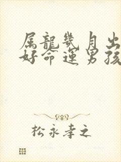 属龙几月出生最好命运男孩封面