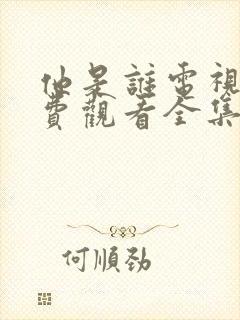 他是谁电视剧免费观看全集高清