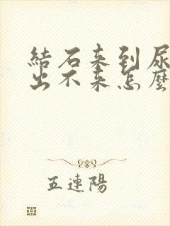 结石来到尿道口出不来怎么办封面