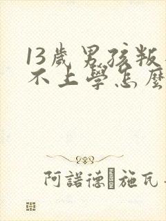 13岁男孩叛逆不上学怎么办