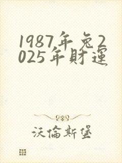 1987年兔2025年财运