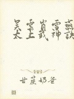 吴云肖雪燕小说太上武神诀免费