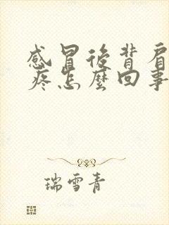 感冒后背肩胛骨疼怎么回事