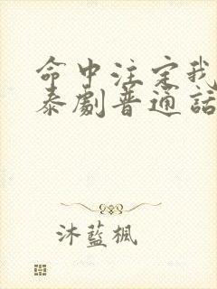 命中注定我爱你泰剧普通话封面