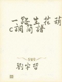一路生花葫芦丝c调简谱封面