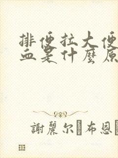 排便拉大便拉出血是什么原因