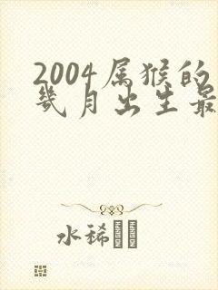 2004属猴的几月出生最好命运