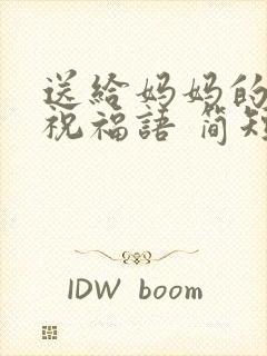 送给妈妈的生日祝福语 简短独特