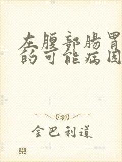 左腹部肠胃疼痛的可能病因