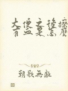 大便之后擦屁股有血是怎么一回事