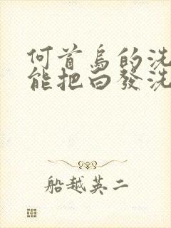 何首乌的洗发水能把白发洗黑吗封面