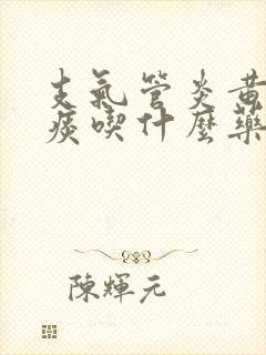 支气管炎黄色的痰吃什么药